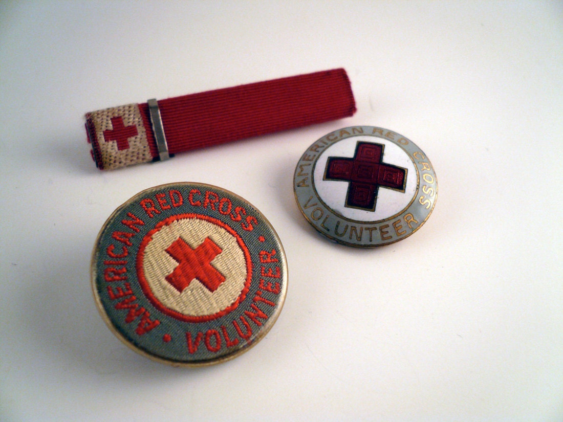 Antique WWI American Red Cross Volunteer Badges by TozziHandmades