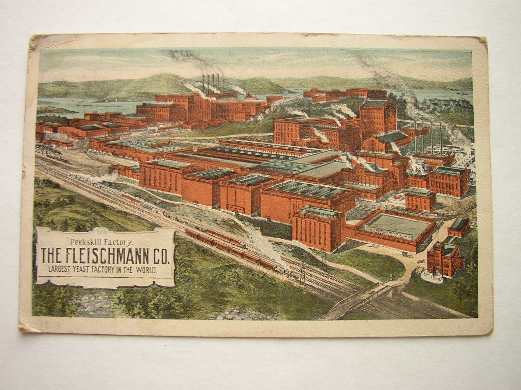 Postcard Peekskill NY Fleischmann Yeast Factory 1917 Vintage