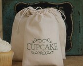 Wedding Favor Cupcake Mix -  in Evergreen Design - set of 6