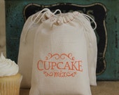 12 - Birthday Party Favor Cupcake Mix - Orange Bag Design