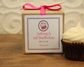 12 - 1st Birthday Party Favor Cupcake Mixes - Cupcake Design - ANY COLOR - Personalized Baby Shower Favors, Kids Birthday Party Favor