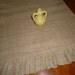 Farmhouse Decor Lined Burlap Table Runner Natural Cotton Rustic Tablerunner