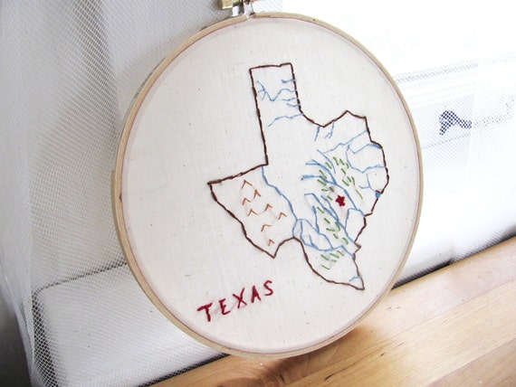 Texas State Map Art