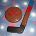 Chocolate Hockey stick and puck