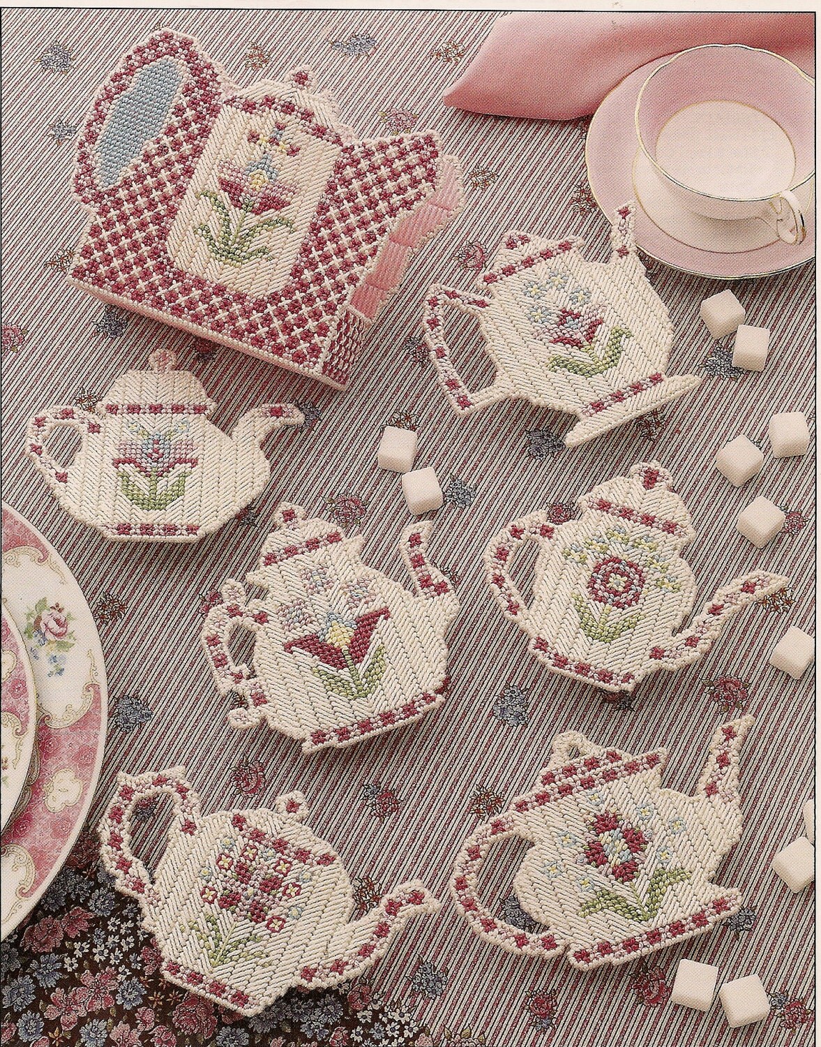 Items similar to Teapot Coaster Set Plastic Canvas Pattern on Etsy