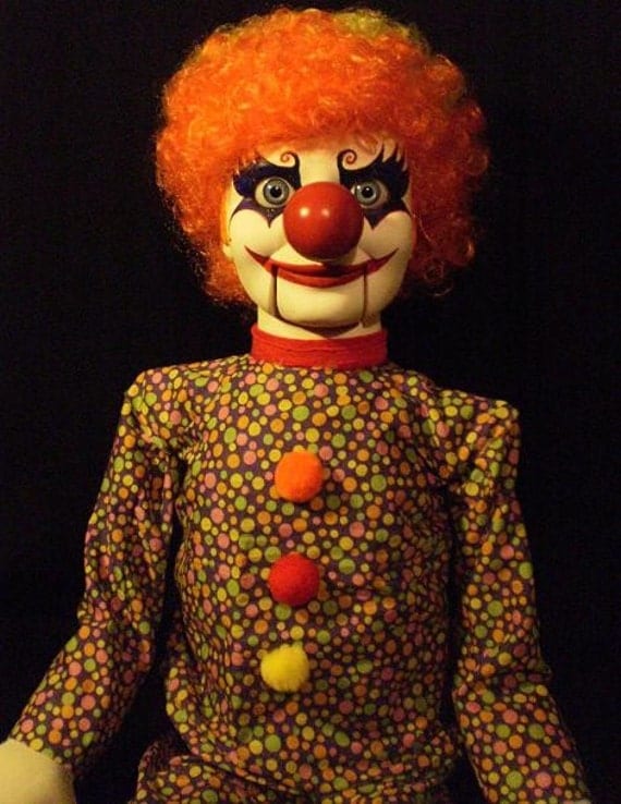 Ooak Clown Puppet Ventriloquist Doll by SpookyCuteAndMore on Etsy