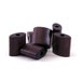 Flattened Square Wood Beads - deep brown 10 pieces