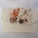 White Clutch OOAK hand nuno felted wool and lace Art for Special Occasion, Orange flowers