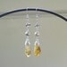 Orange Jewelry Earrings, Summer Fashion Shabby Chic Rustic Wire wrapped Sterling Silver Dangle with Citrine Smokey Quartz Freshwater Pearls
