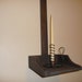 Wood shaker adjustable wall candle holder