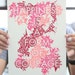 MADE TO ORDER // Happiness is a form of courage quote hand-drawn poster