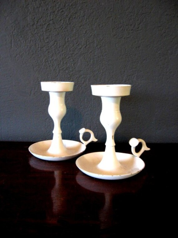 Handheld Candle Holders antique home decor white