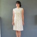 60s Mod Dress A Line, Cap Sleeve Sleeveless Shift Dress Day Dress Vintage Yellow Dress, size Small Medium