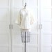 Chunky Knit Summer Sweater Womens Sweater, White Bell Sleeve Boatneck Tunic Sweater, size Large