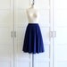 Navy Pleated Skirt, Full Skirt Circle Skirt, Accordion Pleated Skirt, size Medium Large