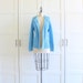 SALE - Vintage Cardigan Sweater, Granny Chic Baby Blue Granny Sweater Chunky Knit Sweater, size Large