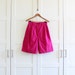 Vintage Shorts, Hot Pink High Waisted Shorts, Bright Colorful Highwaisted Womens Shorts, size Medium Large