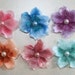 Velvet and Tulle FABRIC FLOWERS Sparkle Glitter 6 colors Headbands Brooch Shoe Clip Hair Clip Flower Pin