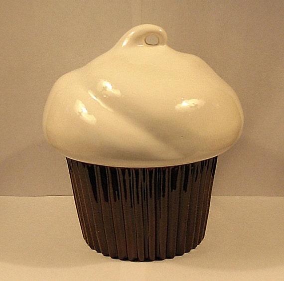 Items similar to Large Ceramic Cupcake Cookie Jar Large Ceramic Cupcake