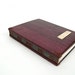 Wedding Guest Book - Purpleheart Wood Book - anniversary gift Large purple gray fall winter wedding- made to order