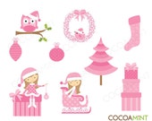 Dreaming of a Pink Christmas Clip Art Il_170x135