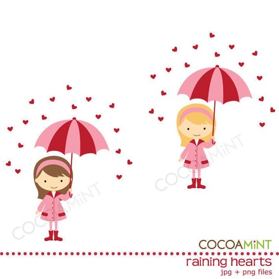 Raining Hearts Clip Art Il_570xn