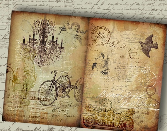 Items similar to Old Storyboard No2 - Two Large Printable Backgrounds