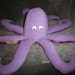 Purple Plush Octopus, with purple floral underside
