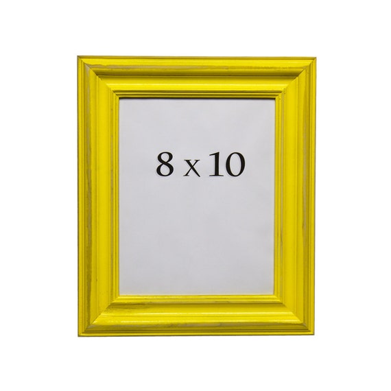 Rustic Distressed yellow picture frame 8x10 by SmithWoodcraft