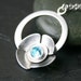 Pendant Necklace Swiss Blue Topaz Gemstone and Sterling Silver "Flower Pendant Necklace" Floral Art Jewelry
