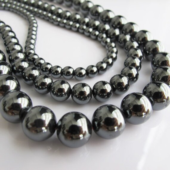 Bulk hematitie iron ore beads 10mm 8mm 6mm round by FARRAgem