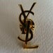 YSL Yves Saint Laurent Interlaced Letters Initals Pin