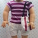 American Girl Doll Clothes,Striped purple shorts outfit , 3 pieces