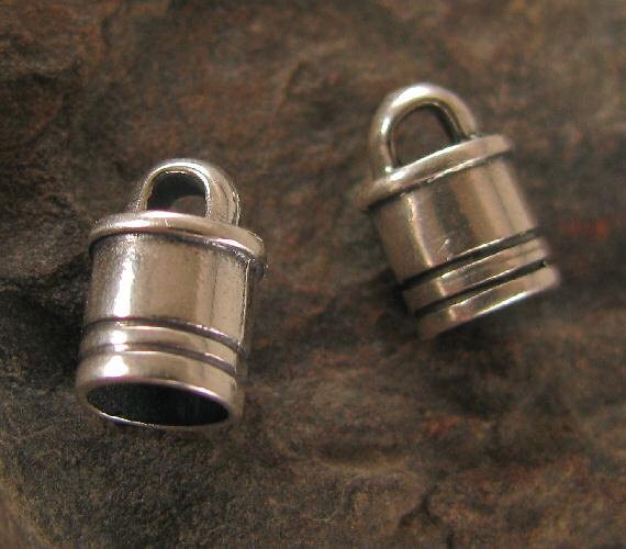 2 Extra LARGE Sterling Silver End Caps by OakhillSilverSupply