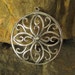 1 Large Sterling Silver Lace Work Charm or Chandelier - 1 Inch P56