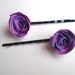 purple swirled rose bobby pins