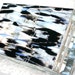 Stained Glass Jewelry Box Beveled 6x10 Black & White Spirit Glass w/ Hearts Removable Tray