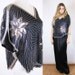 Vintage 80s silk beaded sequin star deco top