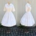 Vintage 50s White Cotton Lace Full Dress