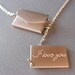 Silver Letter Necklace, I Love You Necklace, Letter Lariat Style Necklace
