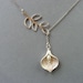 Silver Calla Lily Necklace, Silver Flower Necklace