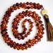 Buddhist prayer beads. Mala (108 beads) Yoga Meditation Mala. Real Baltic Amber beads Hand knotted.