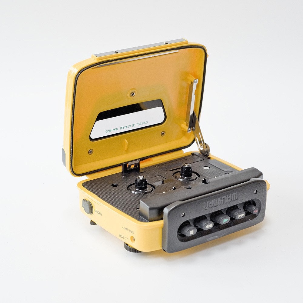 1980s Sony Walkman Sports WMB53 yellow by ModeratelyModern