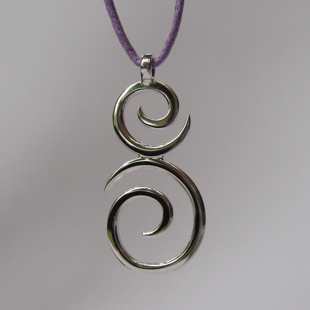 Silver Hypnosis Pendant by Azuzina on Etsy