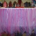 Tulle Table Skirt Custom Order Your Choice of Colors Made