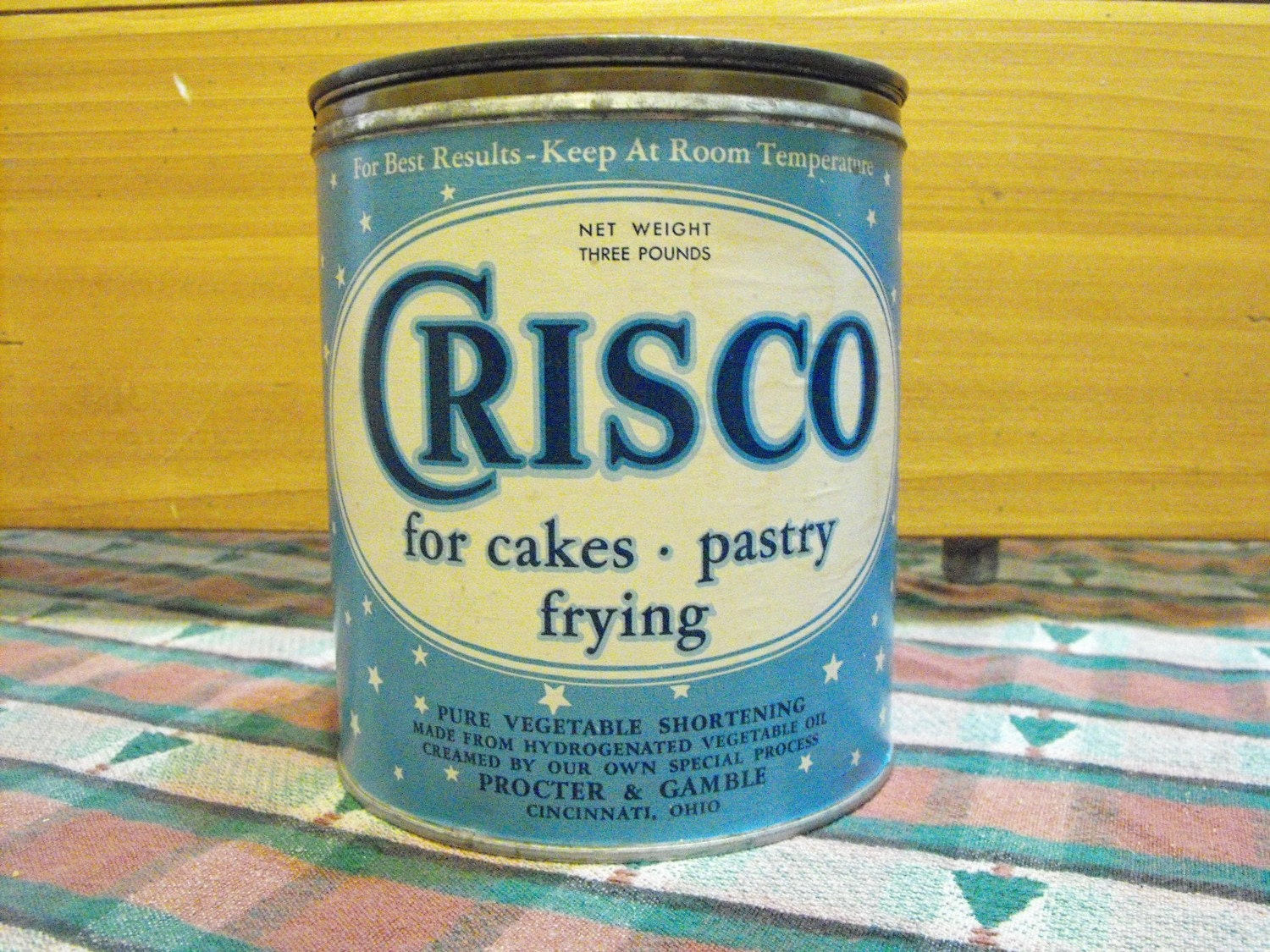 RESERVED FOR shwainlee Vintage Crisco Shortening by peacenluv72