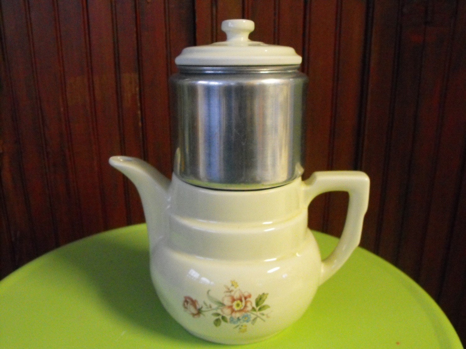 Vintage Hall Drip O Lator Rambling Rose Coffee Pot by peacenluv72