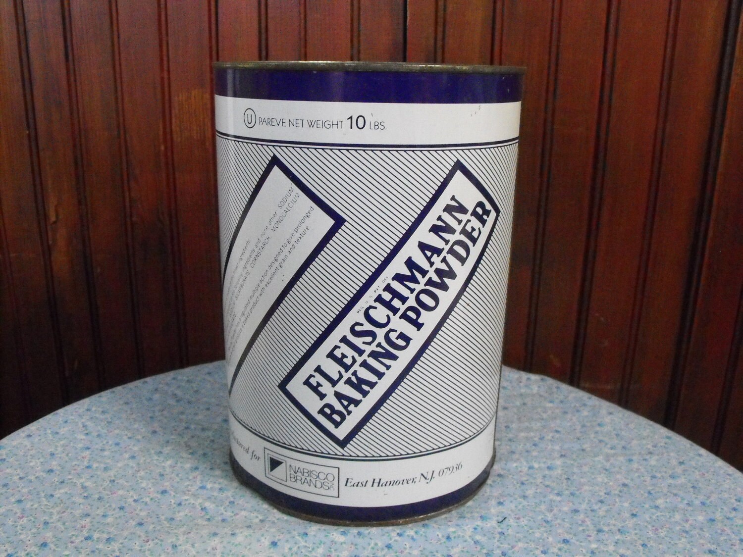 Vintage Fleischmann Baking Powder Tin 10LB by peacenluv72 on Etsy