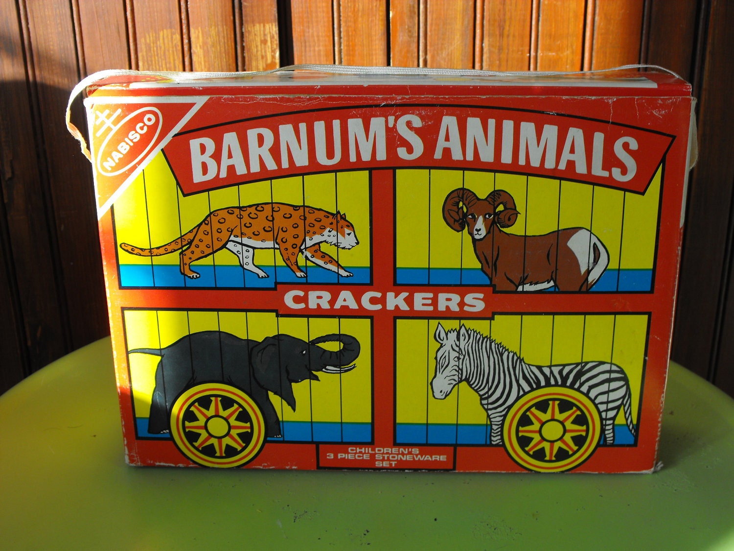 Vintage Barnum's Animal Crackers 3pc Childrens by peacenluv72