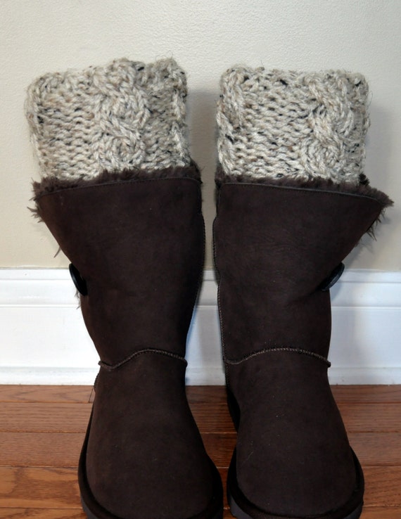 Items similar to BOOT CUFFS Socks Leg Warmers UGGs Oatmeal Beige Wheat ...